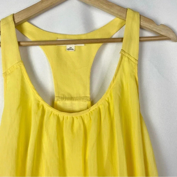 Forever 21 Yellow Drape Back Y2K Tank Top S - Picture 3 of 5